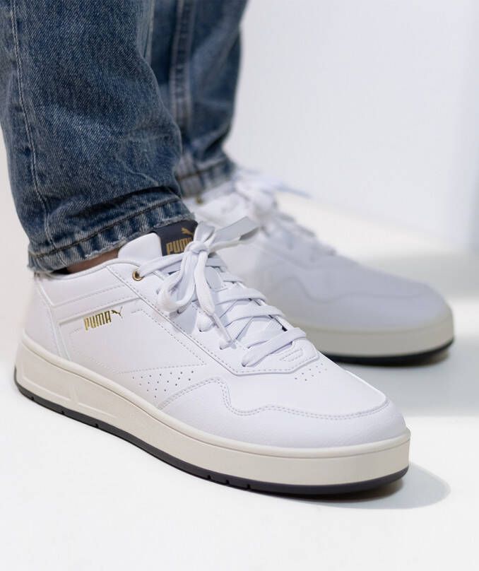 Puma Klassieke Court Sneaker Grijs Goud White Heren - Foto 2