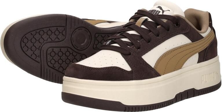 PUMA Rebound Femme Low SD Dames Sneakers Alpine Snow-Soft Taupe-Chocolate Fondue - Foto 12