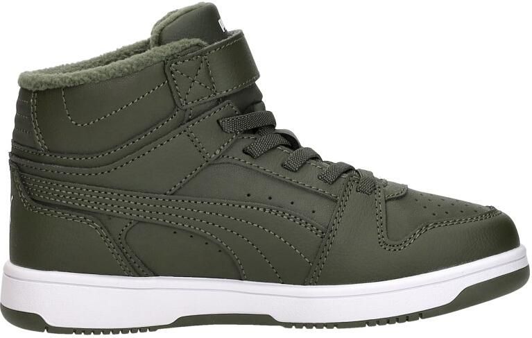Puma Rebound Slam Mid sneakers olijfgroen Imitatieleer