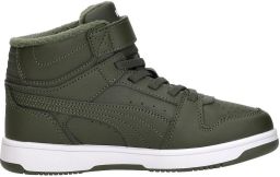 Puma Rebound Slam Mid sneakers olijfgroen Imitatieleer