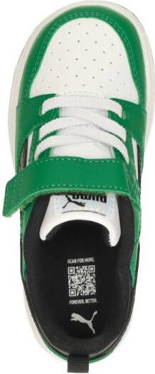 PUMA Rebound V6 Lo AC+ PS Unisex Sneakers White- Black-Archive Green - Foto 8