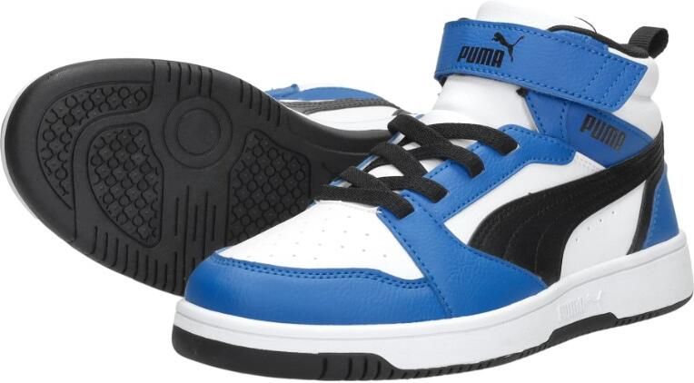 Puma Rebound v6 Mid V6 Mid sneakers wit zwart blauw Imitatieleer 32 - Foto 8