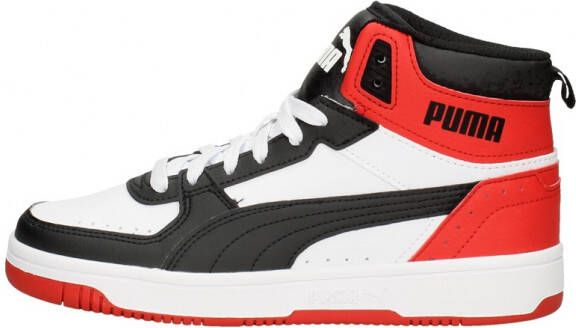 PUMA Rebound JOY Jr Unisex Sneakers White Black HighRiskRed - Foto 3