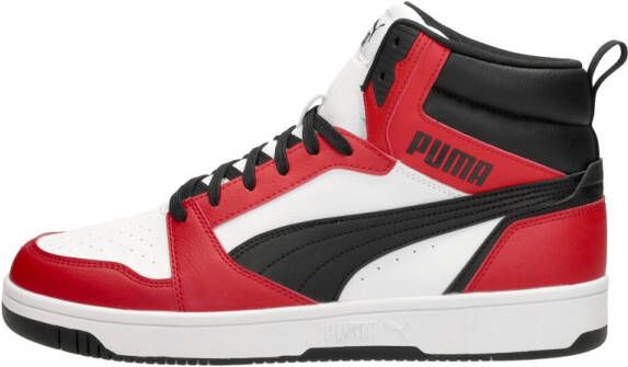 PUMA Schuhe Mid Rebound v6 392326 White- Black-For All Time Red - Foto 7
