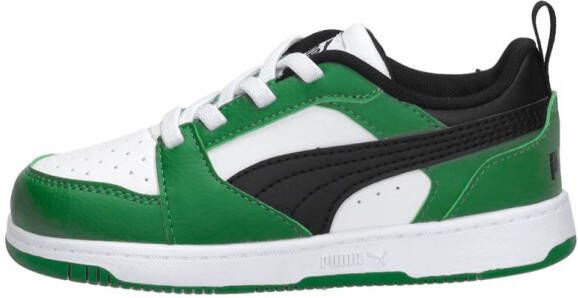 Puma Rebound V6 Lo sneakers wit zwart groen Leer Meerkleurig 26 - Foto 10