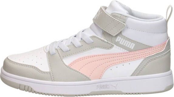 Puma Rebound v6 Mid V6 Mid sneakers wit grijs roze Imitatieleer 28 - Foto 4