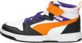 PUMA Rebound V6 Mid AC+ PS Unisex Sneakers White-Orange Glo- Black - Zwart