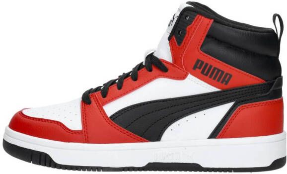 Puma Rebound V6 Mid Jr White Black for All Time Red Fashion sneakers Schoenen weiß 37.5 beschikbare maaten:36 37.5 38.5 39