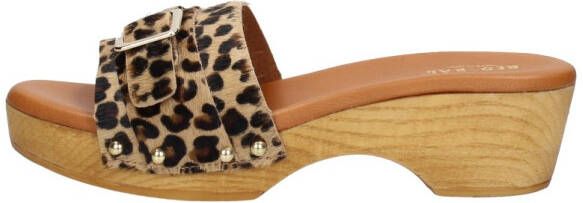RED-RAG Muiltjes Dames 79606 Ponyhair Bruin - Foto 2