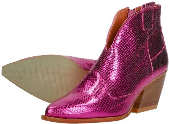 Red Rag Western Laarsjes Enkellaarsjes Hak Fuchsia - Foto 3