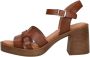 MW RED-RAG Cognac sandalen met hak | 79720 - Thumbnail 2