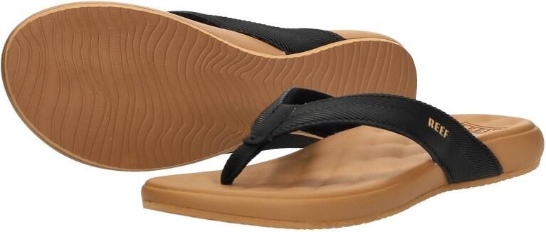 Reef CUSHION MELODY Dames Slippers Zwart Lichtbruin - Foto 4