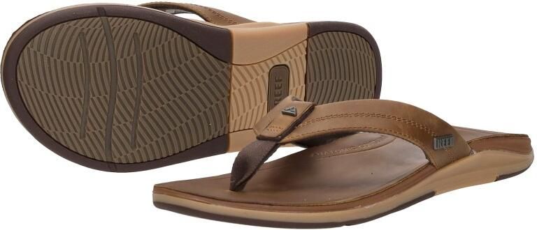 Reef Leather Offshore Heren Teenslippers Cj9057 Kleur Bruin - Foto 6