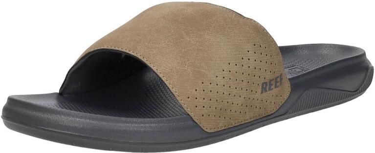 Reef Tailslide Grey Tan Slippers Grijs Bruin Textiel Heren- Grijs Bruin - Foto 7