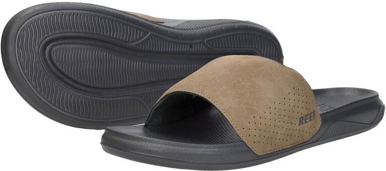 Reef Tailslide Grey Tan Slippers Grijs Bruin Textiel Heren- Grijs Bruin - Foto 6