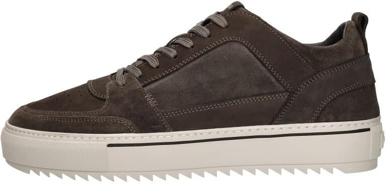 Rehab Creon mix suède sneakers donkerbruin - Foto 4