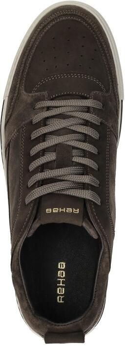 Rehab Creon mix suède sneakers donkerbruin - Foto 9
