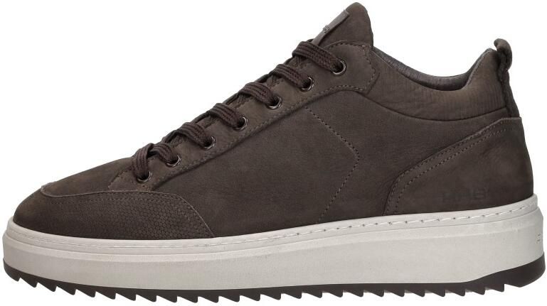 Rehab Russel Nub Sneakers Laag Donkerbruin