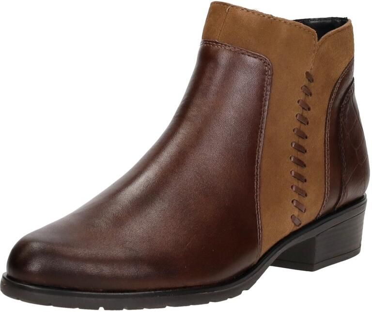 Remonte D6893-22 Enkellaarzen Bruin Leer en Suede Dames Bruin - Foto 2