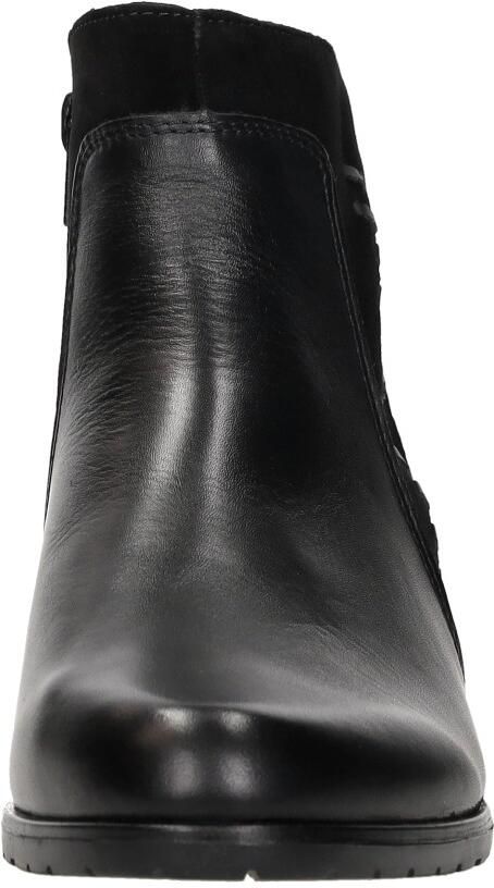 Remonte D6893-02 Enkellaarzen Zwart Leer en Suede Dames Zwart - Foto 4