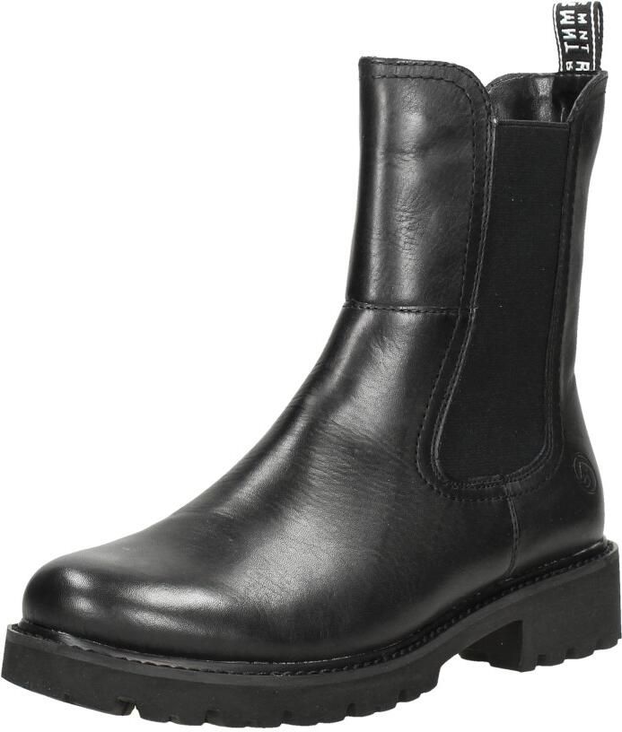 Remonte Zwarte Leren Enkellaarsjes Vrouwen Black Dames - Foto 5