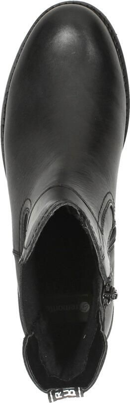 Remonte Zwarte Leren Enkellaarsjes Vrouwen Black Dames - Foto 10