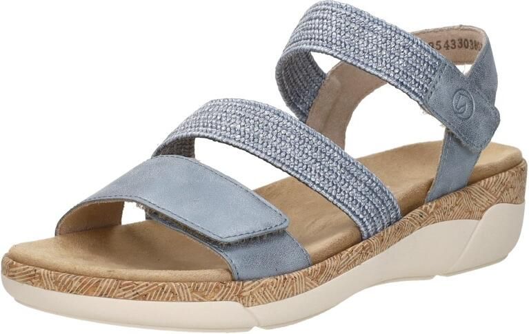 Remonte R6861-12 Sandalen Blauw Metallic Leer Dames Blauw - Foto 5
