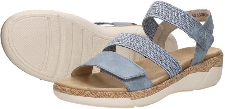 Remonte R6861-12 Sandalen Blauw Metallic Leer Dames Blauw - Foto 7