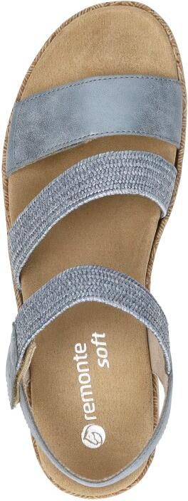 Remonte R6861-12 Sandalen Blauw Metallic Leer Dames Blauw - Foto 8