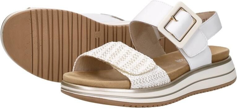 Remonte D1J53-81 Sandalen Wit Leer Dames Wit Goud - Foto 8