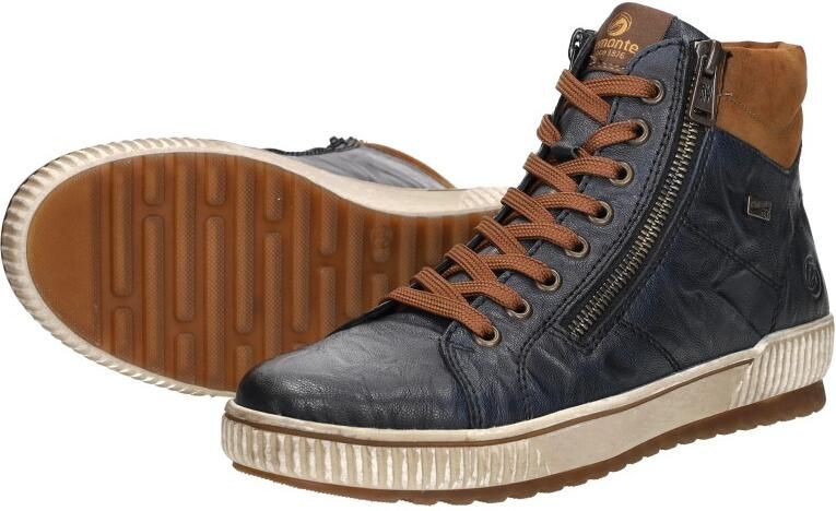 Rieker Remonte Veterboot D0772-16 Blauw Combi Warm Gevoerd - Foto 8