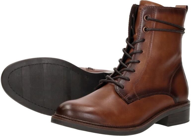 Remonte D2W80-24 Cognac bootie met rits en vetersluiting - Foto 2