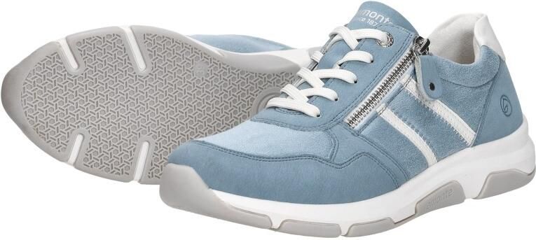 Remonte D1S04-10 Sneakers Blauw Leer en Suede Dames Blauw - Foto 8
