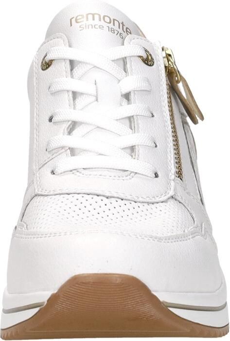 Remonte D0T10-82 Sneakers Wit met Panterprint op de hak Leer Dames Wit - Foto 7