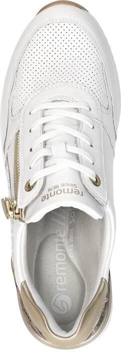 Remonte D0T10-82 Sneakers Wit met Panterprint op de hak Leer Dames Wit - Foto 10