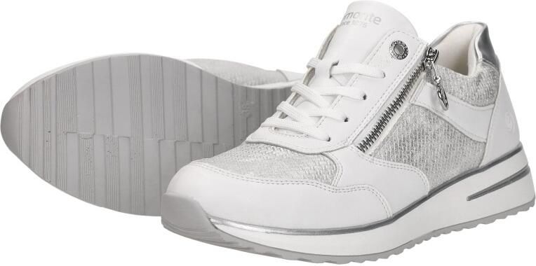 Remonte D1G08-80 Sneakers Wit Zilver Leer Dames Wit - Foto 8