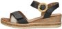 Remonte Sandalen Plat Sandalen Plat zwart - Thumbnail 2