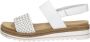 Remonte Sleehaksandaaltjes ELLE-Collection zomerschoen sandaal sleehak met vlechtbandage in metallic-look - Thumbnail 2