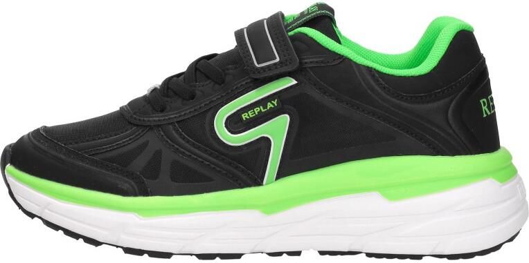 REPLAY Christal JR boy 5 chunky sneakers zwart groen - Foto 5