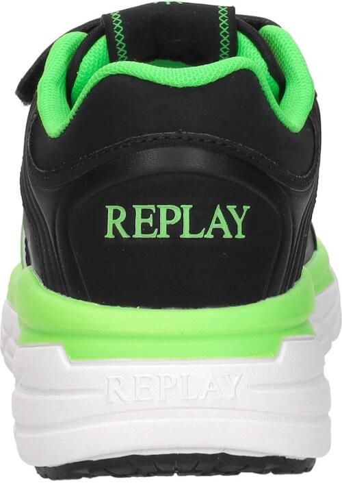 REPLAY Christal JR boy 5 chunky sneakers zwart groen - Foto 8