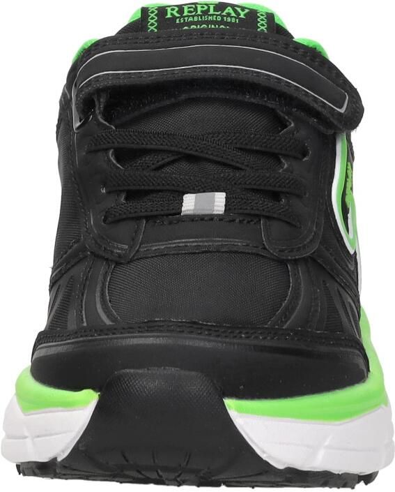 REPLAY Christal JR boy 5 chunky sneakers zwart groen - Foto 6