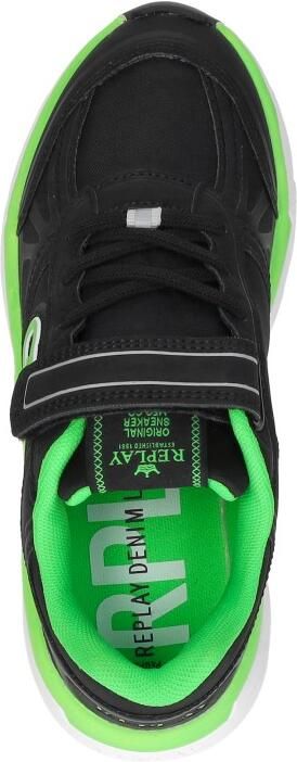 REPLAY Christal JR boy 5 chunky sneakers zwart groen - Foto 10