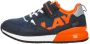 Replay Shoot Jr suède sneakers blauw oranje Jongens Suede Meerkleurig 31 - Thumbnail 2