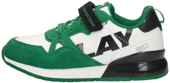 Replay Shoot Jr suède sneakers groen wit Jongens Suede Meerkleurig 33