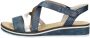 Rieker Comfortabel Sandalen Plat blauw - Thumbnail 1