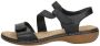 Rieker Comfortabele Zwarte Sandaal met Klittenbandsluiting Black - Thumbnail 2