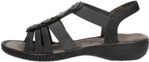 Rieker sandaal met lage hak (grijs bruin)
