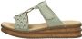 Rieker Slippers sleehak zomerschoen pantoffels met decoratieve kralen - Thumbnail 2