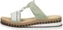 Rieker Slippers sleehak zomerschoen pantoffels met decoratieve kralen - Thumbnail 3