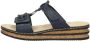 Rieker Blauwe Synthetische Sandalen met Klittenbandsluiting Blauw Dames - Thumbnail 3